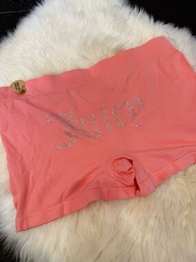 NWOT JUICY COUTURE INTIMATES SEAMLESS SHORTS PINK CRYSTALS BLING Y2K 3X AS IS